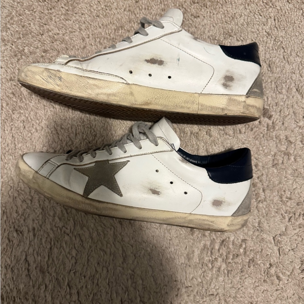 Men's White and Black Sneakers
